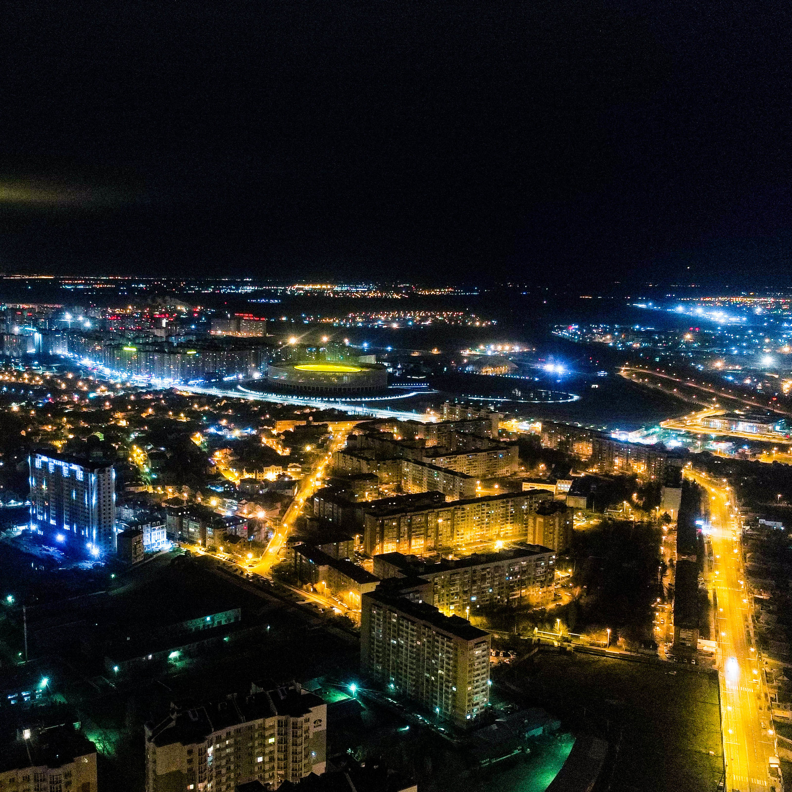 Krasnodar from above. - My, Krasnodar, Quadcopter, Dji, DJI Phantom, Town, The photo, Longpost