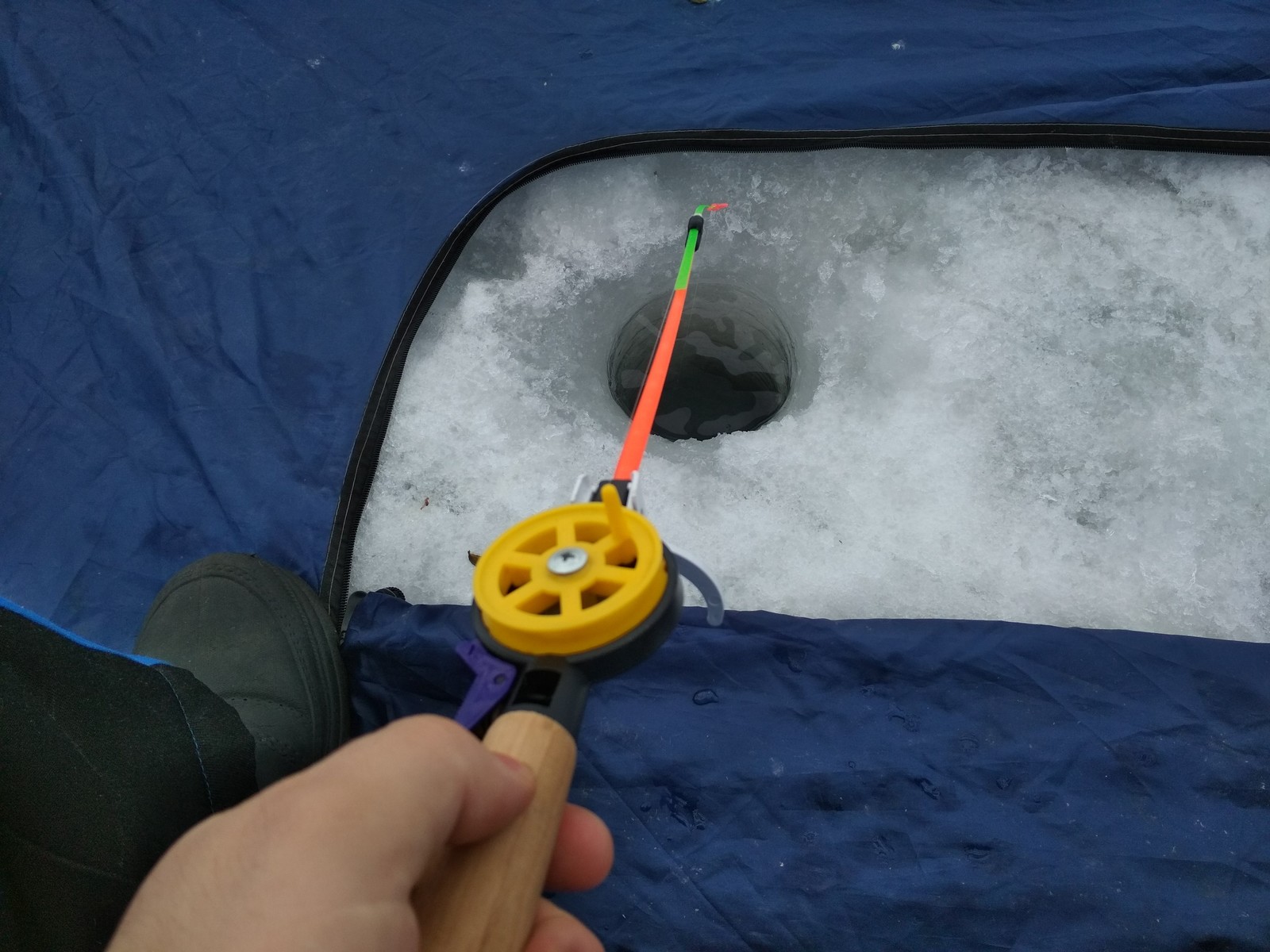 Winter fishing in March - Winter fishing, First post, First time, Fishing rod