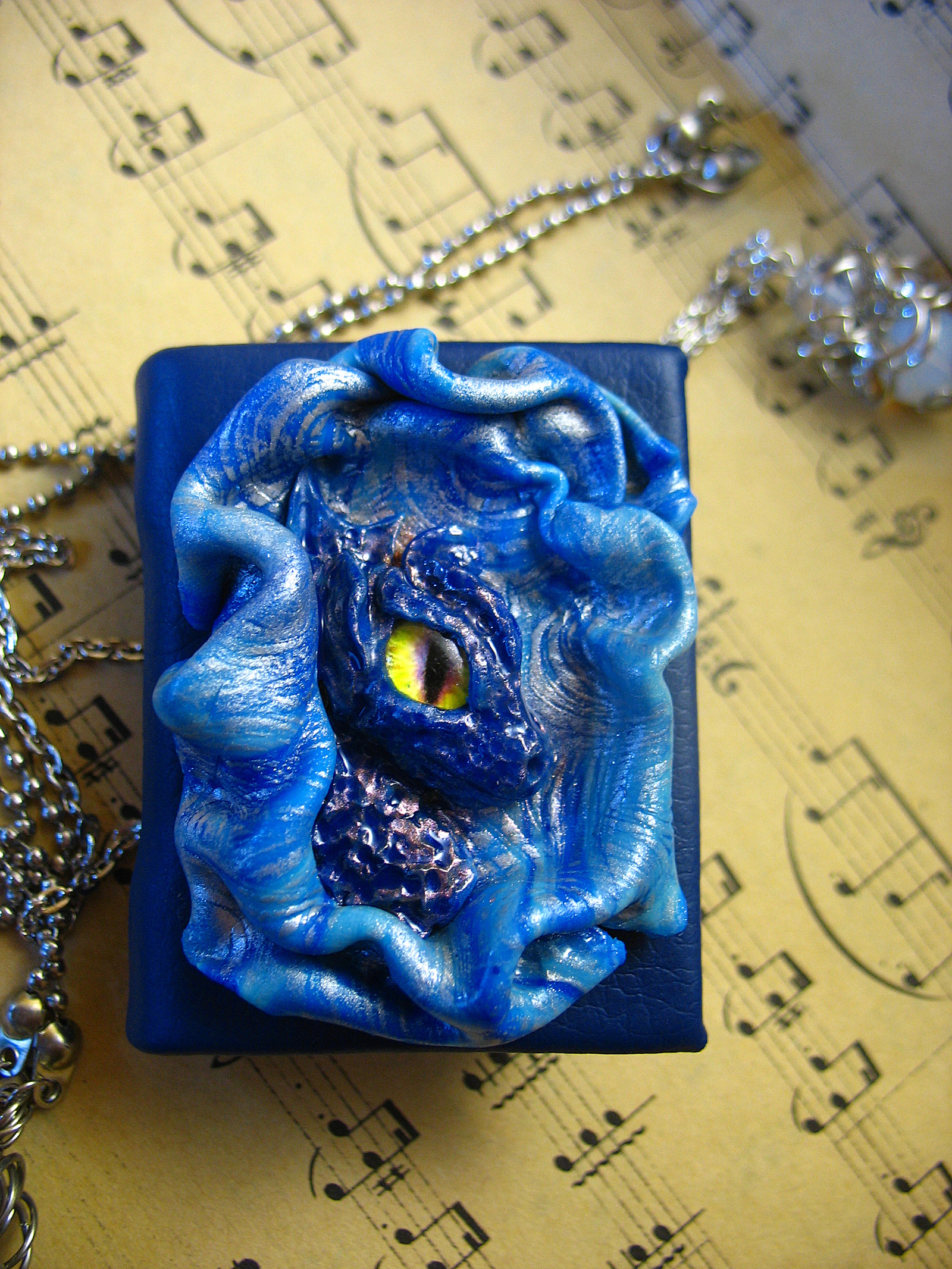 Notepad with a dragon - My, Notebook, The Dragon, Scrapbooking, Polymer clay, Needlework without process, Longpost