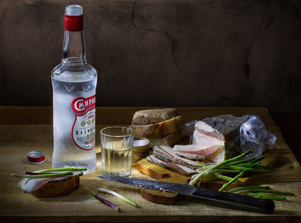 Nikolay Lyapin. - Still life, Vodka, Food, Longpost, A selection, Dinner, Alcohol