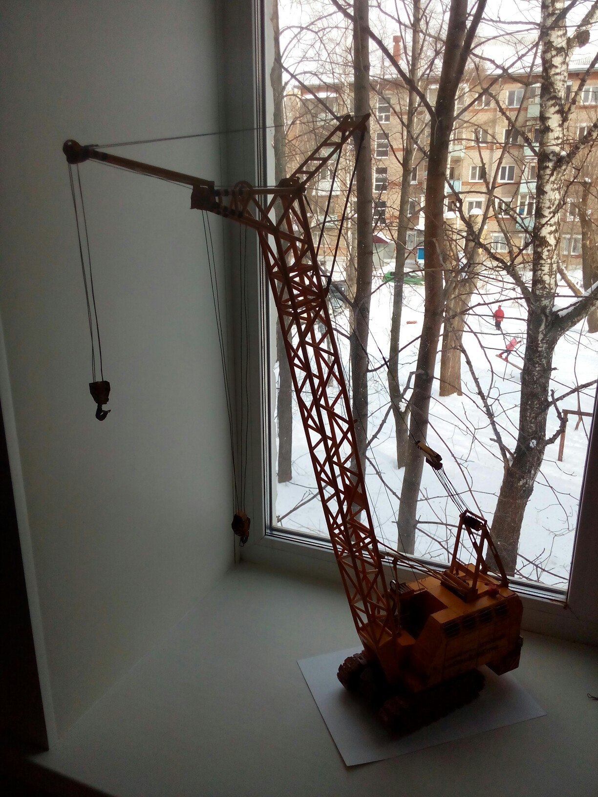 Crane model RDK-250, made of cardboard - Stand modeling, Modeling, Tap, Longpost, , The photo, 