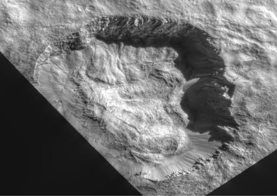 Dawn found traces of recent activity on the surface of Ceres - Space, Crater, Ceres, Track, Activity, Mission, Magazine, Longpost