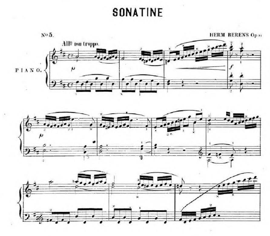 Looking for sheet music Hermann Behrens OP 81 Sonata No. 5 - Notes, Sonata, , Pdf, Piano, Help, No rating