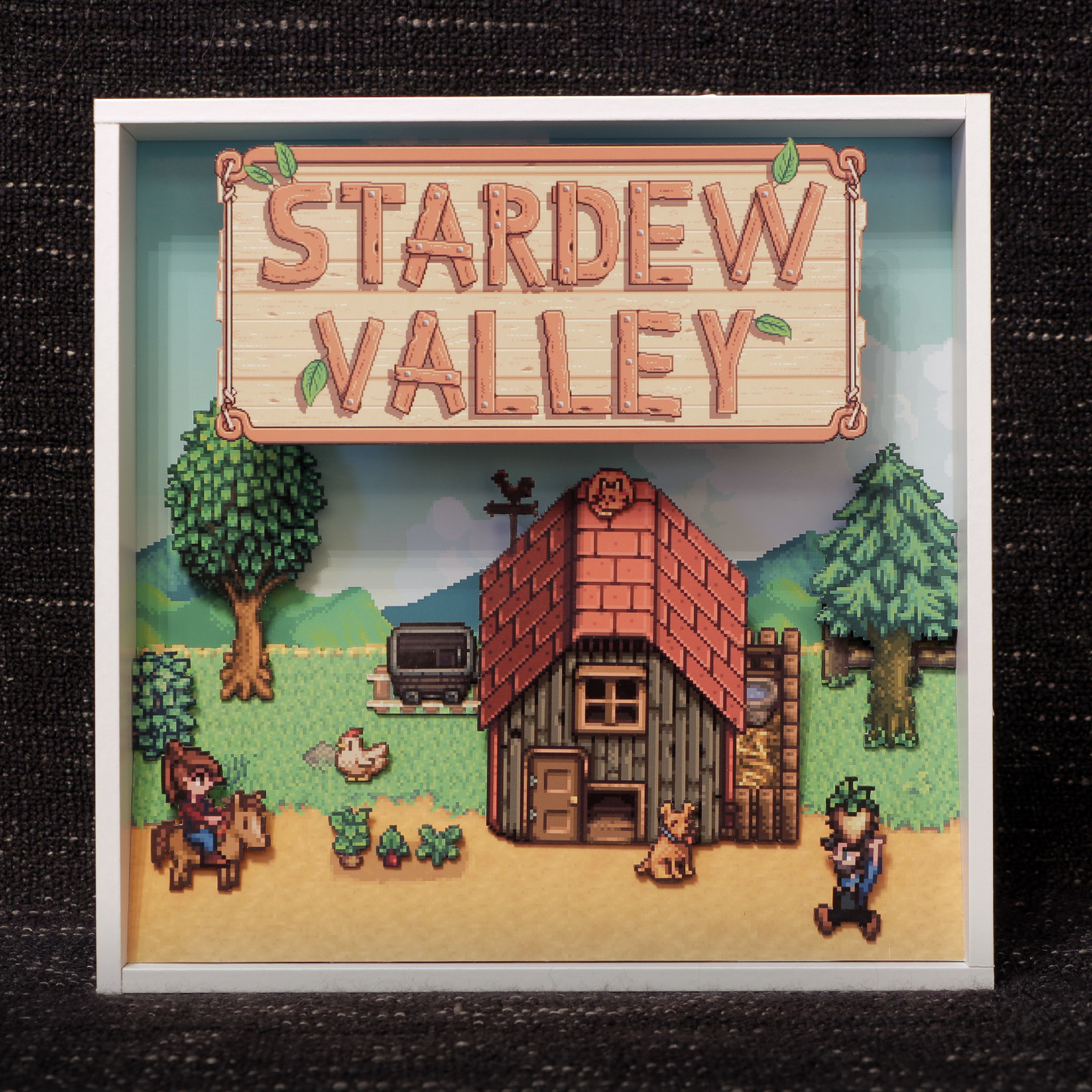 Diorama based on the game Stardew Valley - My, Diorama, Games, My, Stardew Valley, With your own hands, Longpost