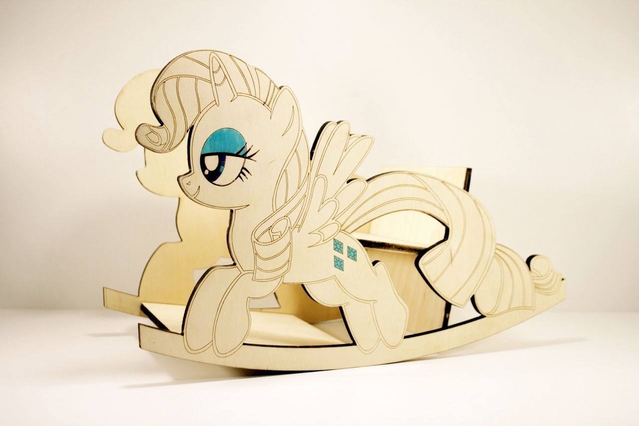 Plywood pony. - My, My little pony, Crafts, Laser engraver, Longpost