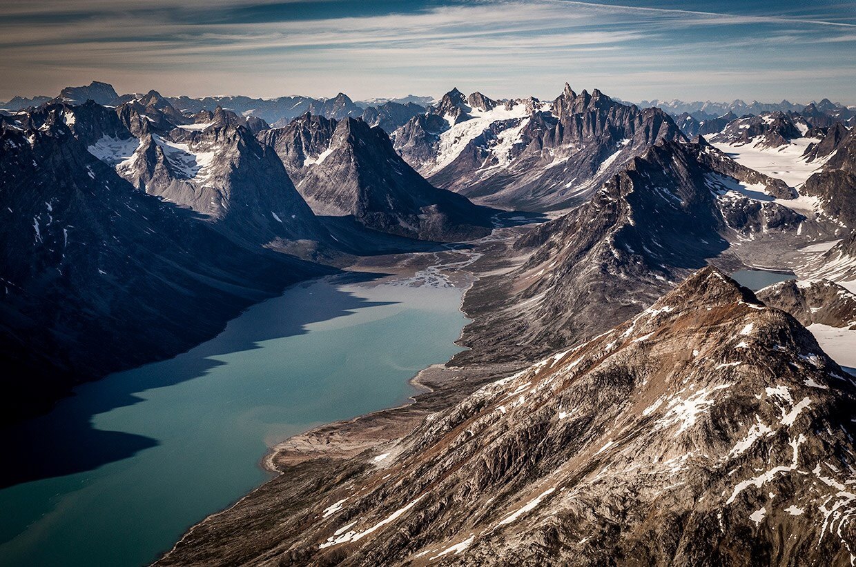 The equanimity of the mountains - Nature, Landscape, The mountains, Sky, Greenland, The photo