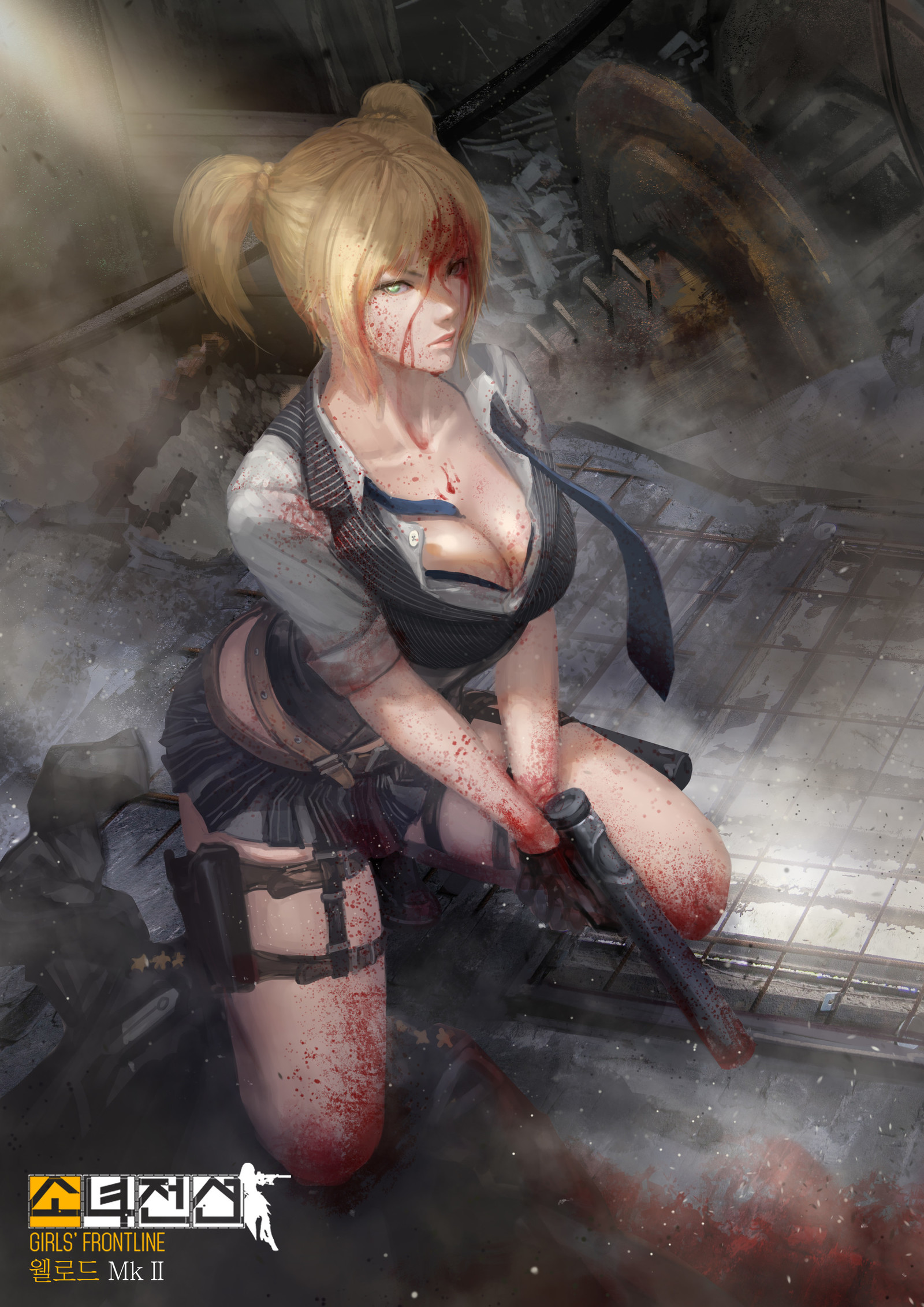 Girl's frontline Welrod Mk II - Anime art, Girls frontline, , , Game art