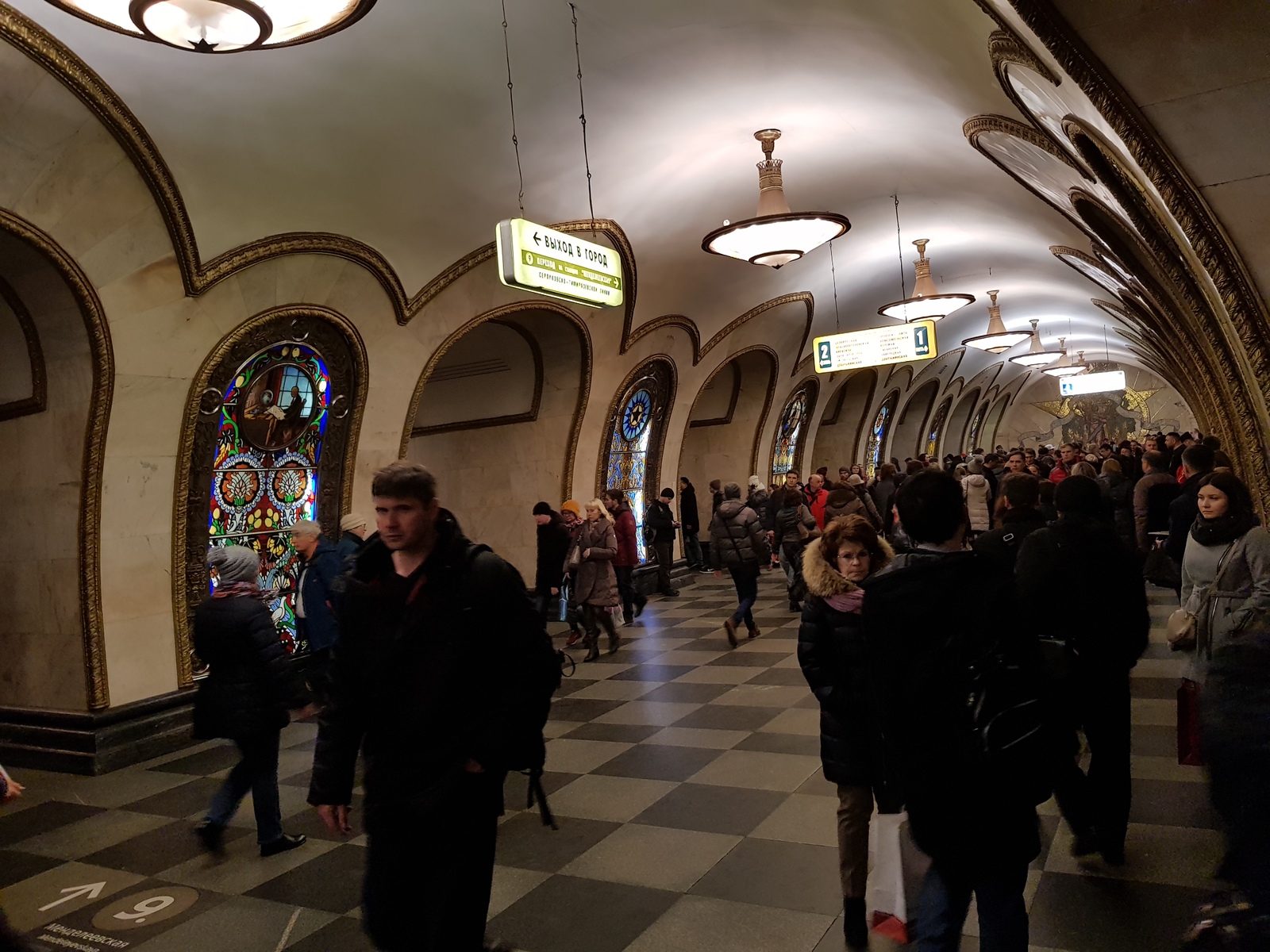 Novoslobodskaya metro station. - My, Metro, Novoslobodskaya, Excursion, Moscow, Longpost