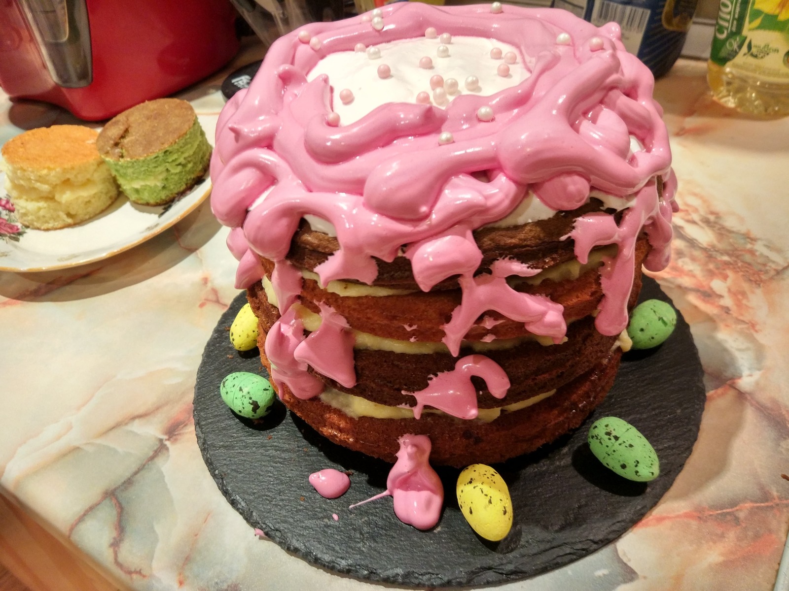Easter cake pinata with vanilla custard - My, Food, Recipe, Photorecept, Cooking, Tralex Recipes, Taste recipe, Longpost