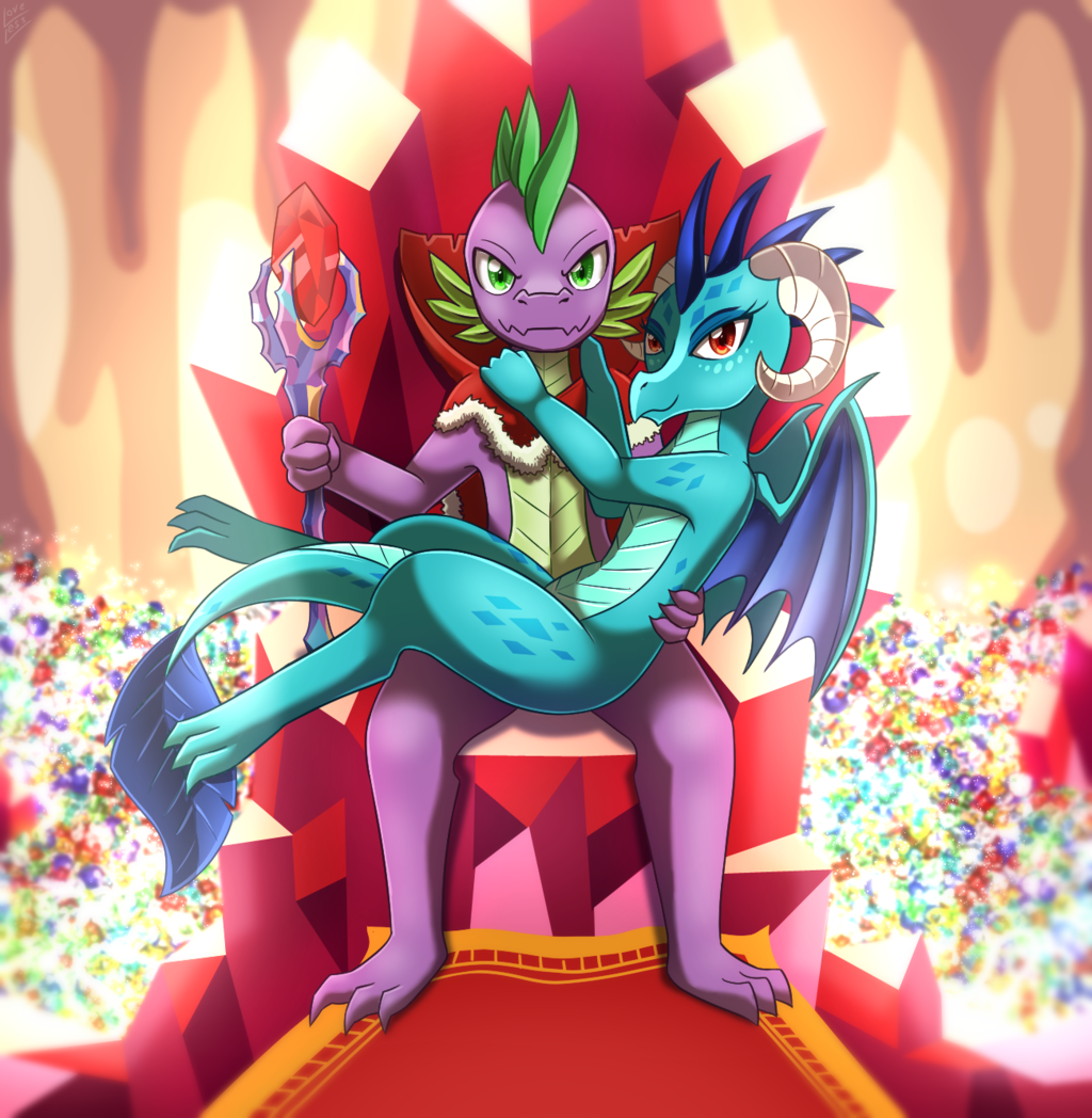 Dragon Lord - My little pony, Spike, Princess ember, Shipping