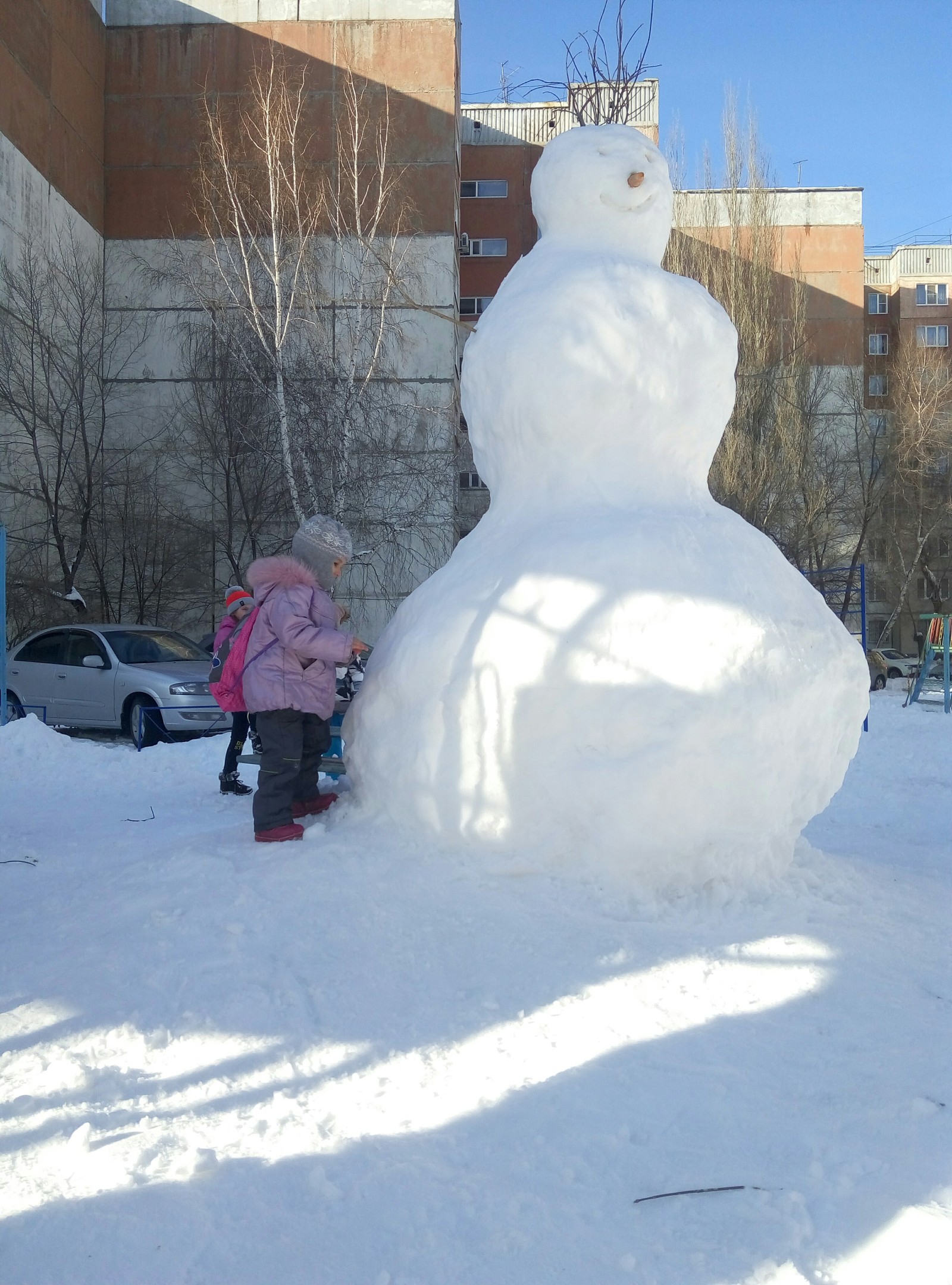 snowman king - My, snowman, Precipitation, Courtyard, Barnaul