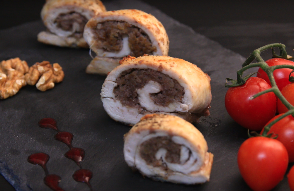 Chicken Roll Lyavangi - My, Yummy, Video recipe, Video, Video with text, Longpost, Youtube, Cooking