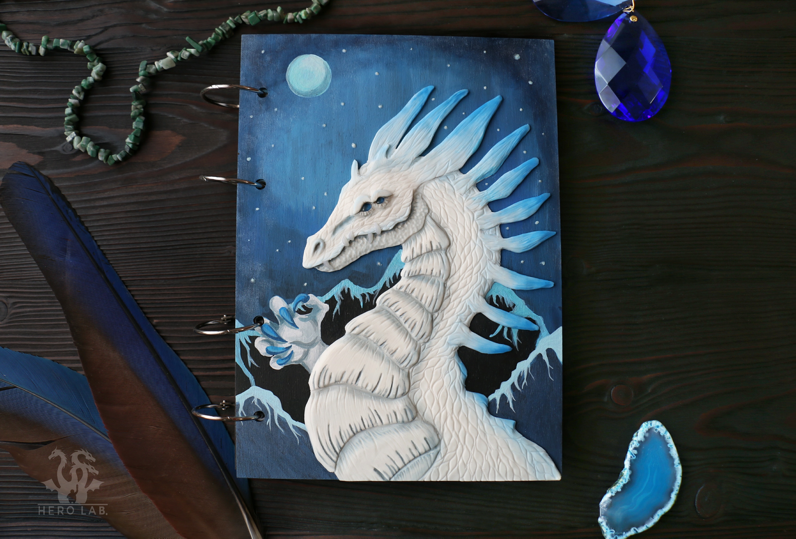 From idea to implementation - My, My, Needlework without process, Polymer clay, The Dragon, Handmade, Notebook, Longpost