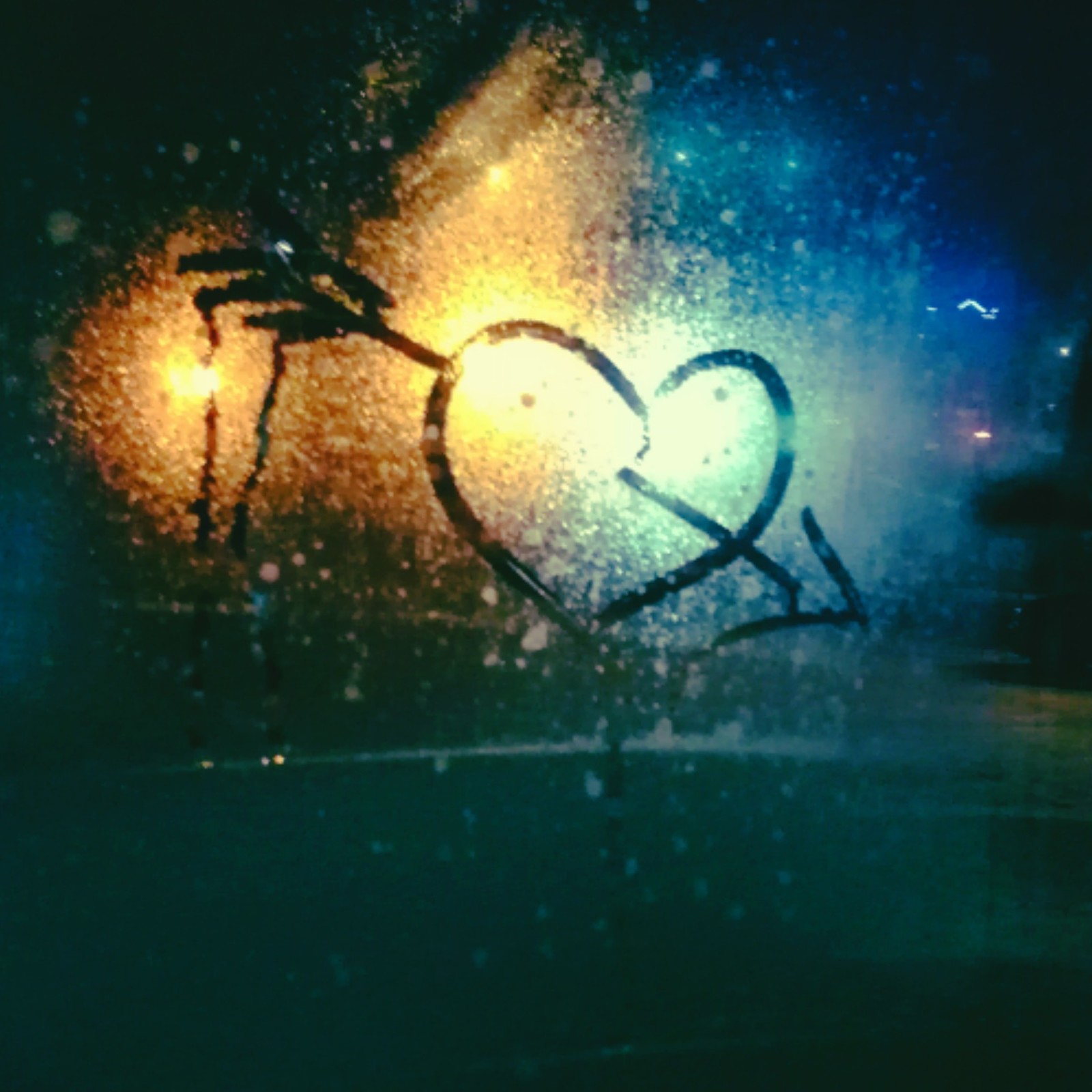 Drawing on glass - My, Drawing, Heart