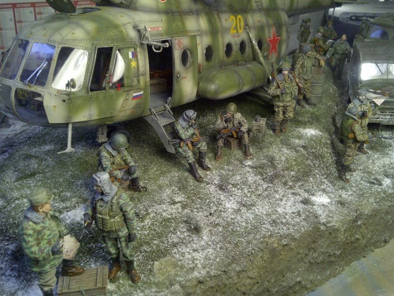 Workaholic MI-8. Diorama - Stand modeling, Modeling, Not mine, Mi-8, Diorama, Longpost, The photo