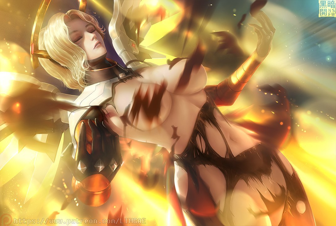 Mercy New Ultimate Art - NSFW, Overwatch, Mercy, Art, Limgae