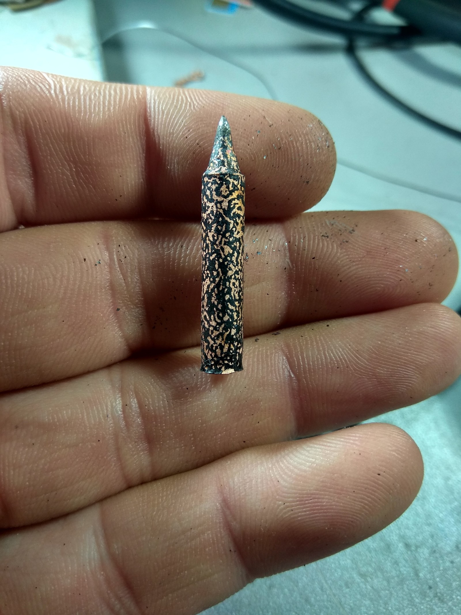 Soldering iron tip burned under camouflage - My, Electronics repair, The photo