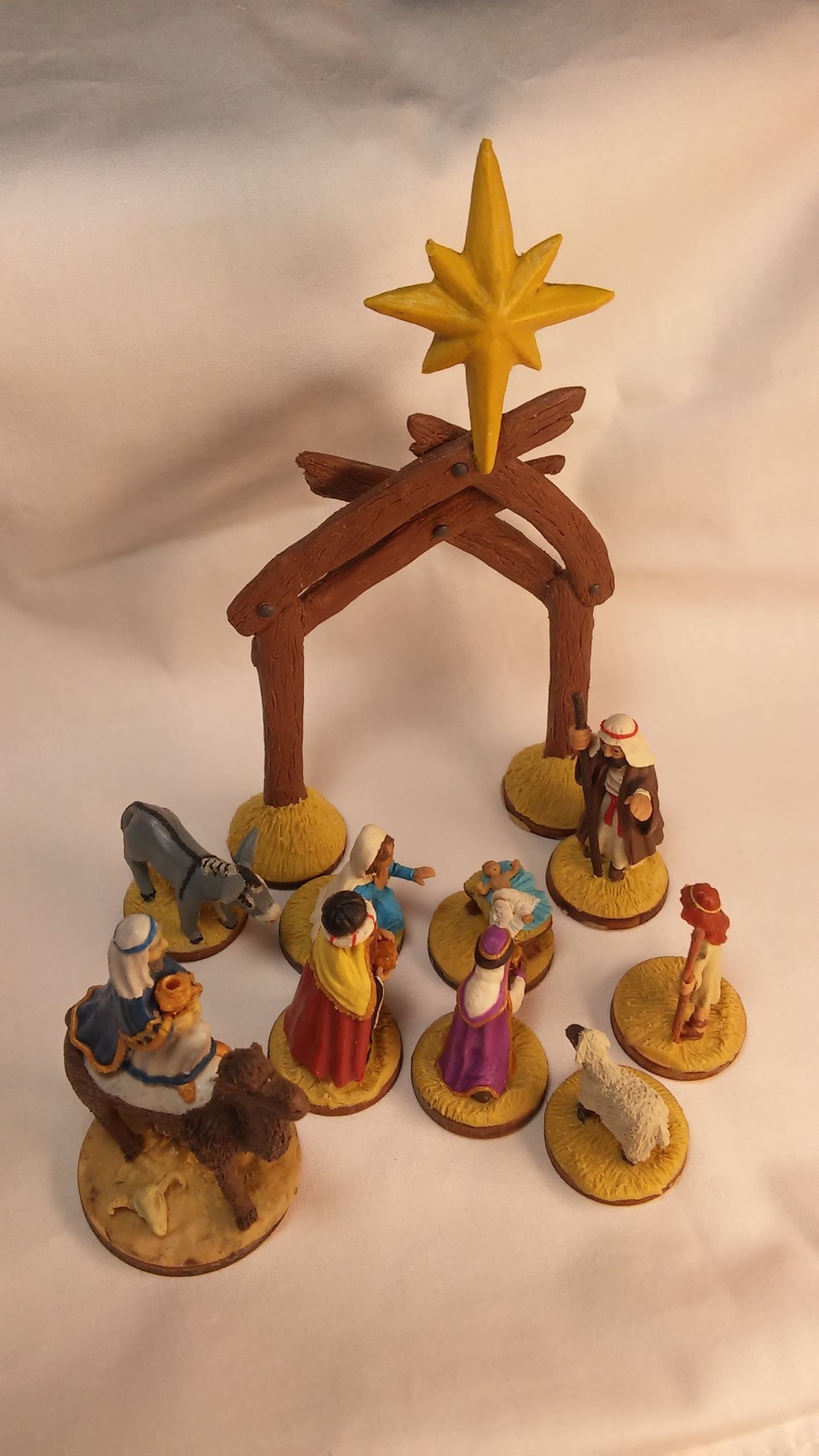 Nativity: peace on the earth / Birth: peace on earth - My, , , Dungeons & dragons, Miniature, Board games, Plasticine, , 28mm, Longpost, Miniature