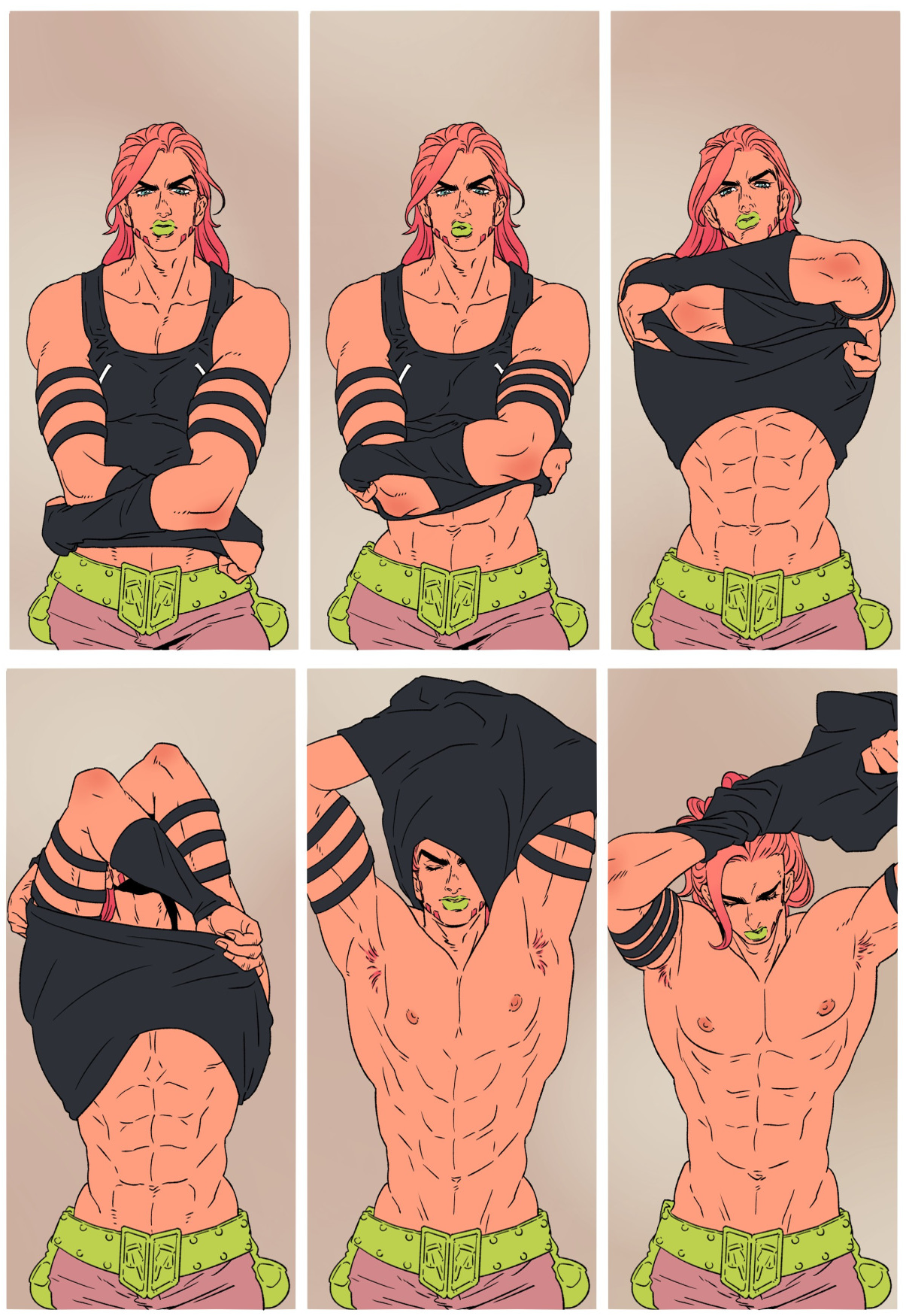 Gyro Zeppeli - Anime art, Art, Jojos bizarre adventure, Pumped up, Muscle, Fan art