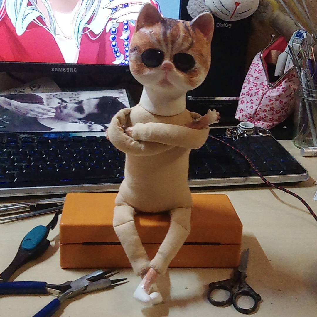 On the benefits of studying - My, Portrait doll, Polymer clay, Interior toy, Needlework, Training, Longpost