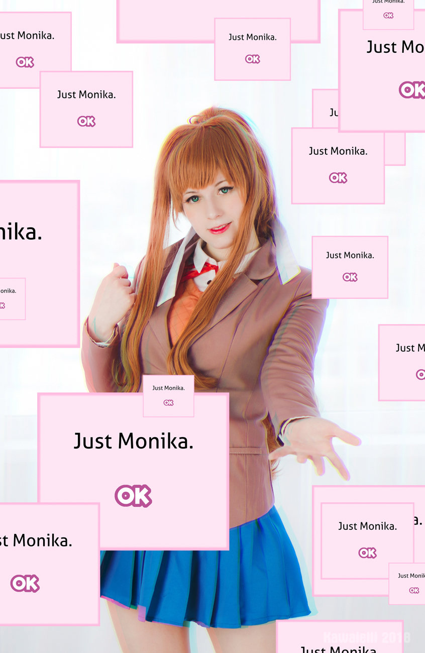 Just Monika... - Doki Doki Literature Club, Monika, Just monika, Cosplay, , Longpost