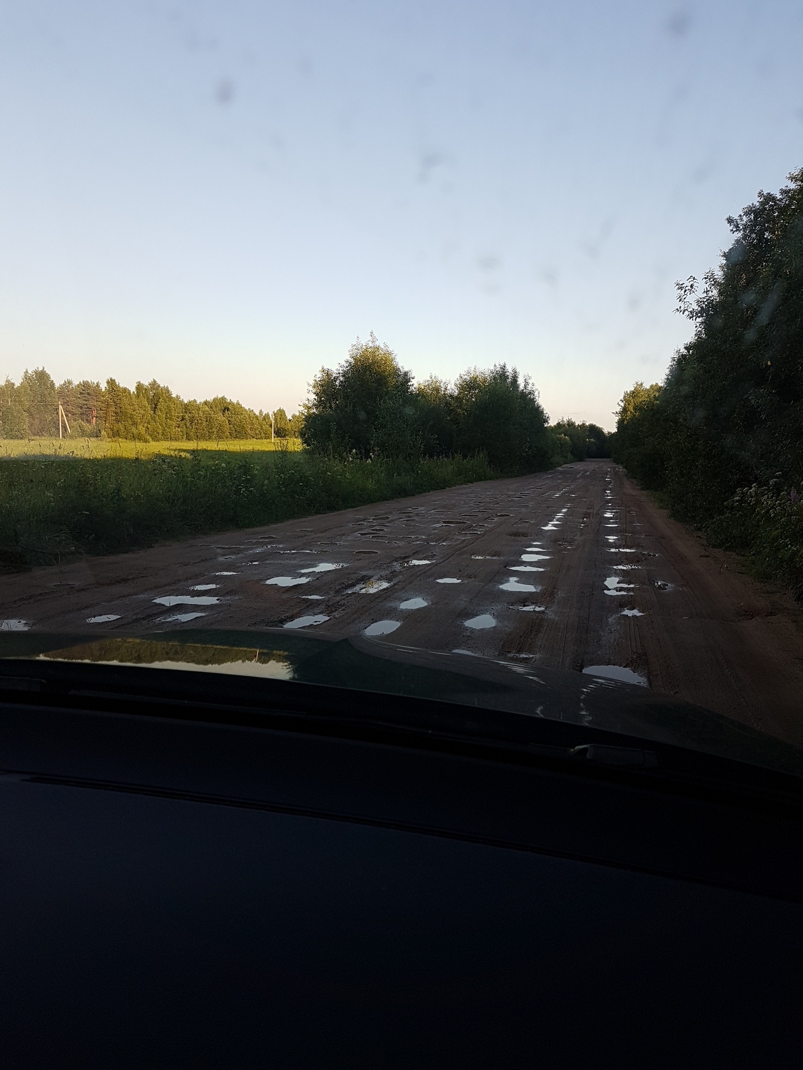 Summer 2017. Road in the Arkhangelsk region. - My, Road, , Potholes