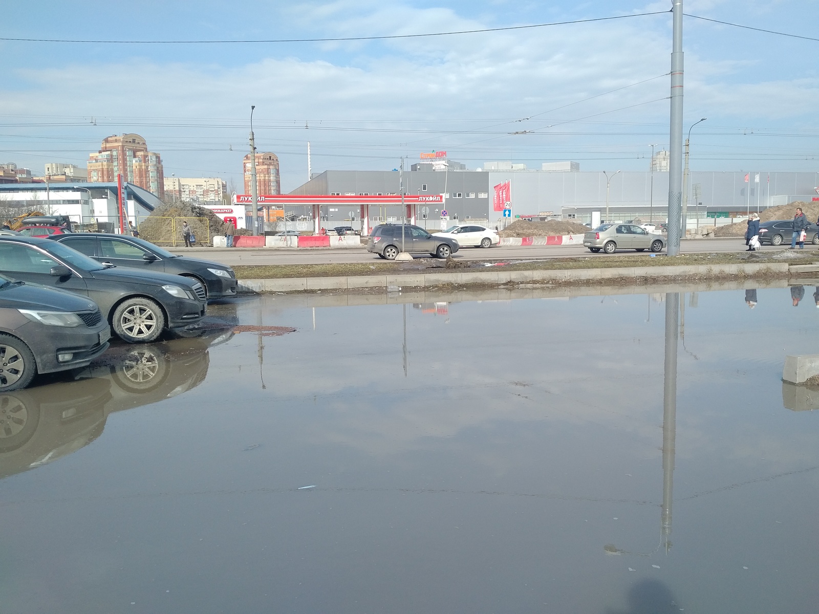 And in St. Petersburg the snow melted ... - My, Saint Petersburg, Russian roads, Swamp, Longpost