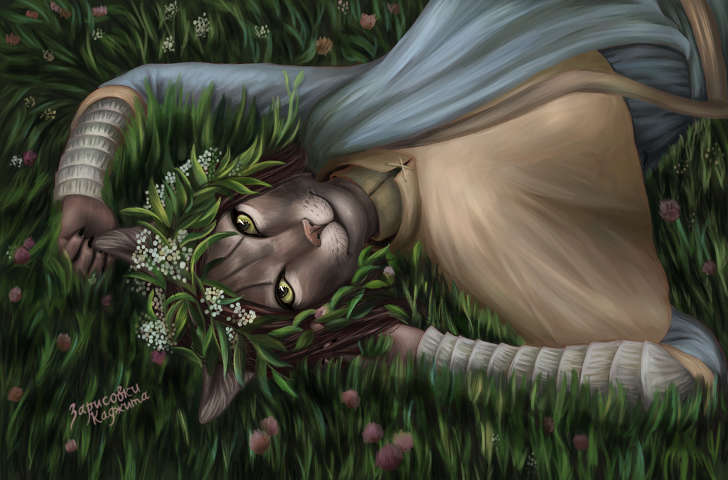 Khadzhitka rejoices in spring - Spring, Art, The elder scrolls, The Elder Scrolls V: Skyrim, Games, Khajiit