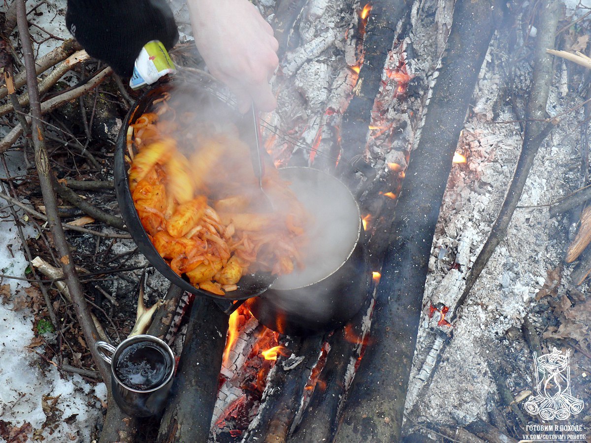 SHURPA FROM LAMB - Hike, Forest, Tourism, Туристы, Food, Cooking, Nature, Relaxation, Longpost