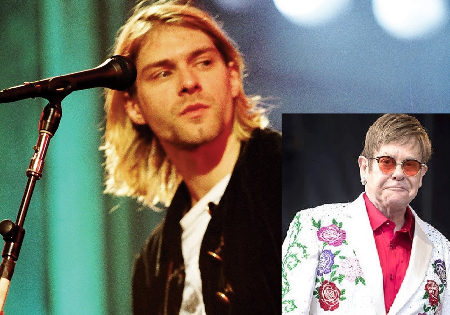 Kurt Cobain - Kurt Cobain, Nirvana, Scandal, Show Business, 1992, Elton John, Spit, Piano