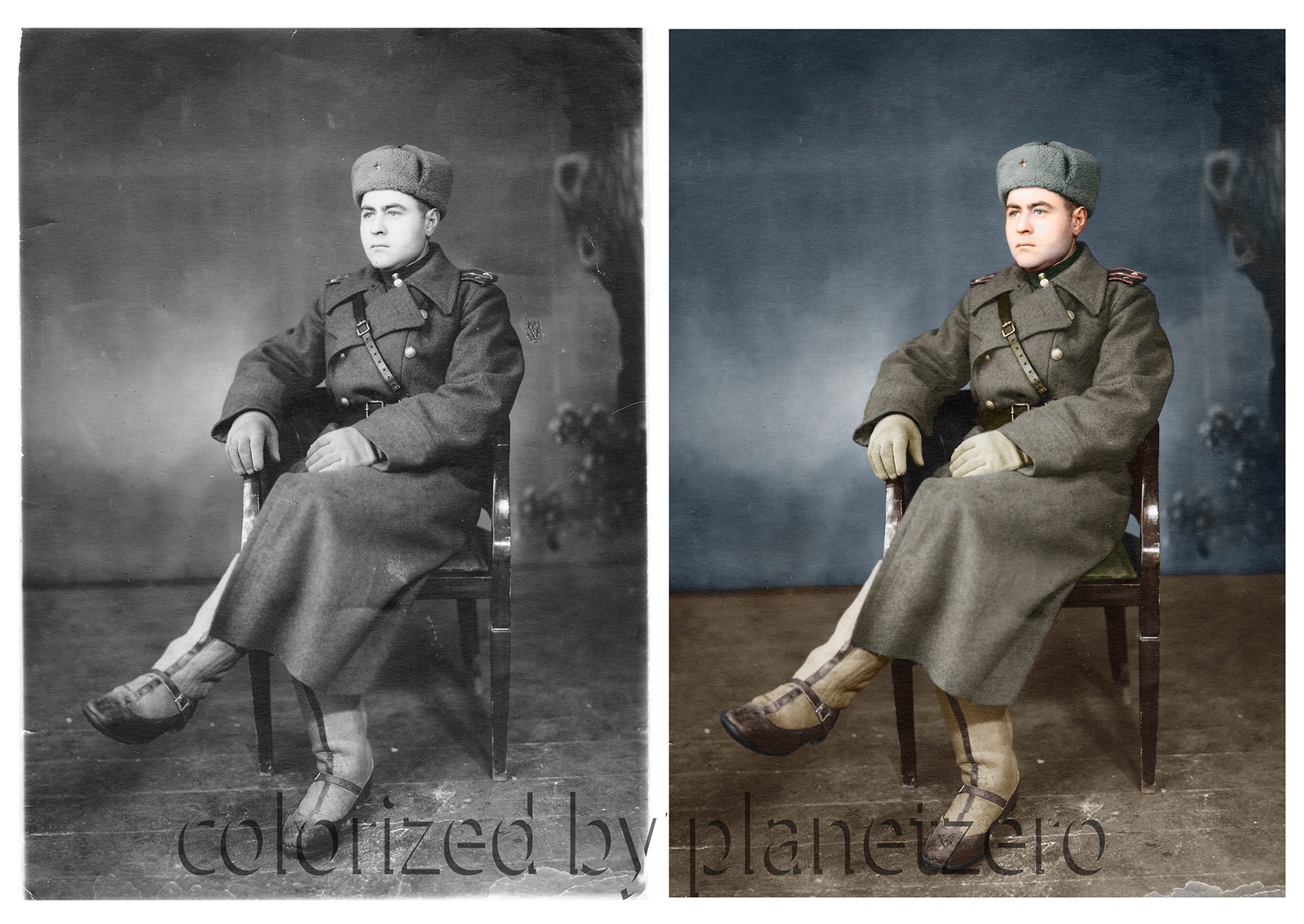 B&W colorization - My, Colorization, , 1945