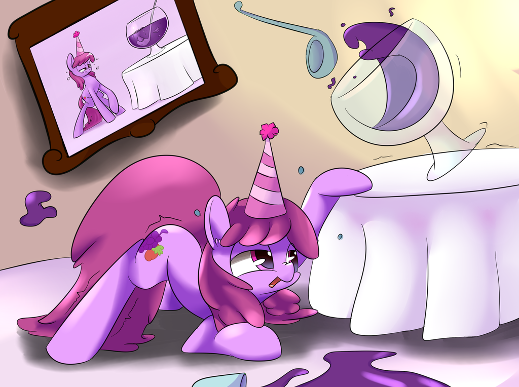 Don't drink wine, Gertrude, drunkenness doesn't make ladies... - My little pony, Berry punch, Renokim