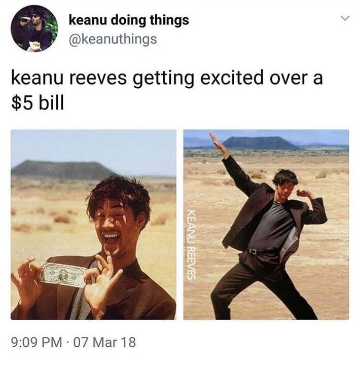 Keanu does things - Keanu Reeves, Longpost, Twitter, , Screenshot