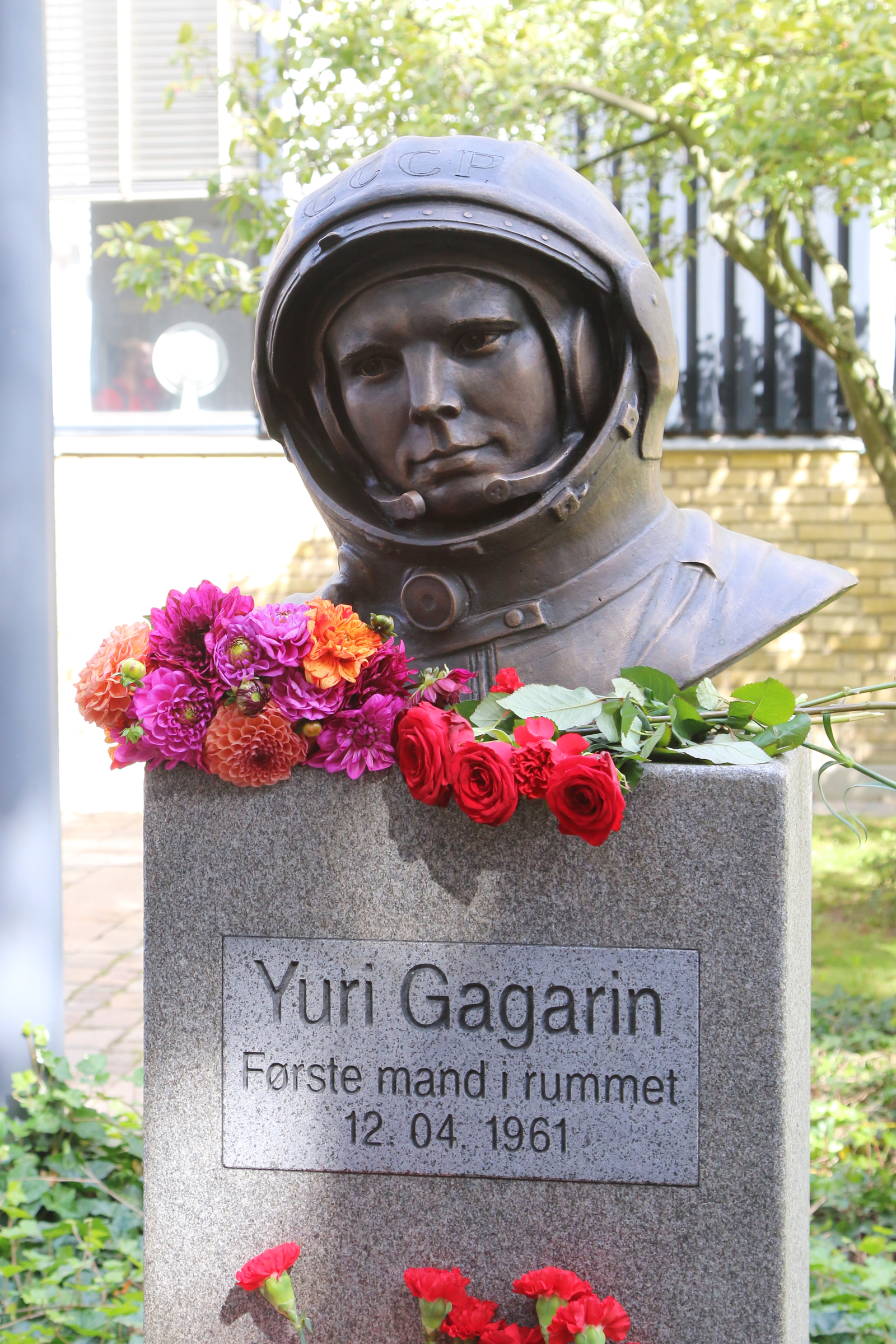 Monument to Yu.A. Gagarin in Denmark - My, Yuri Gagarin, Denmark, Cosmonautics Day, Longpost