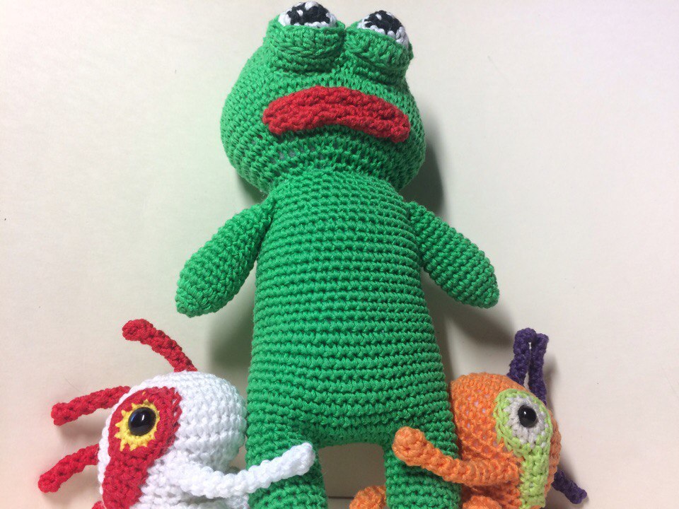 Psst, how about knitted memes on Friday mine? :) - My, Knitting, Crochet, Knitting to order, Friday tag is mine, , , Pepe, Murlocs, Longpost