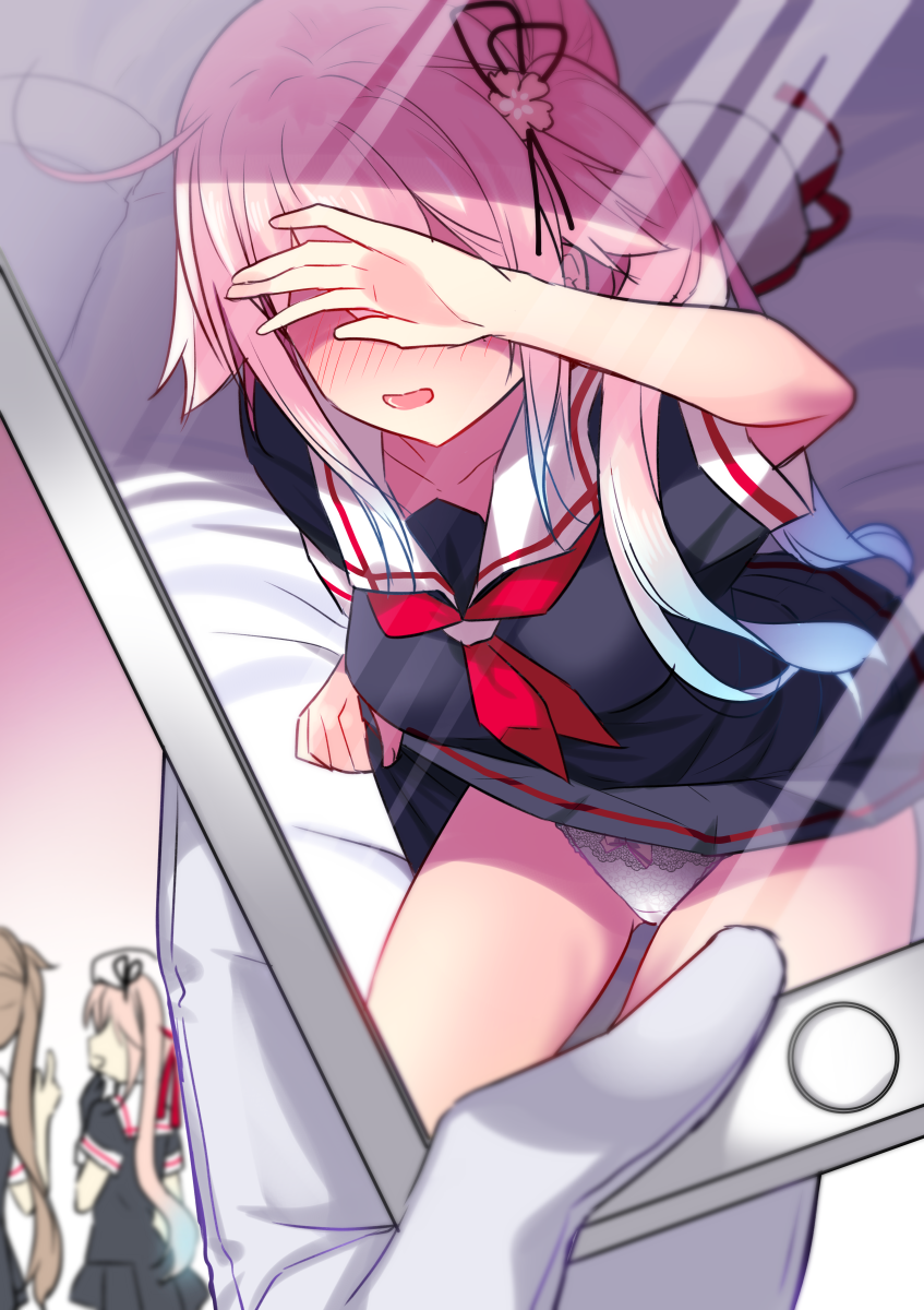 Secrets - NSFW, Kantai collection, Harusame, Murasame, Anime, Anime art, Admiral kantai Collection, Underwear, Pantsu