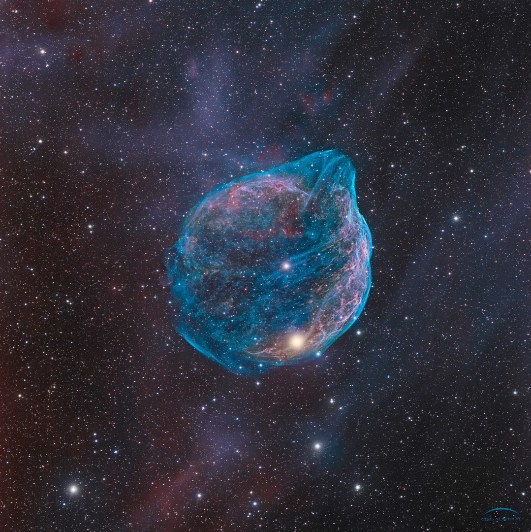 Nebula Sh 2-308 Pumpkin from the constellation Canis Major - Pumpkin Nebula, , Space