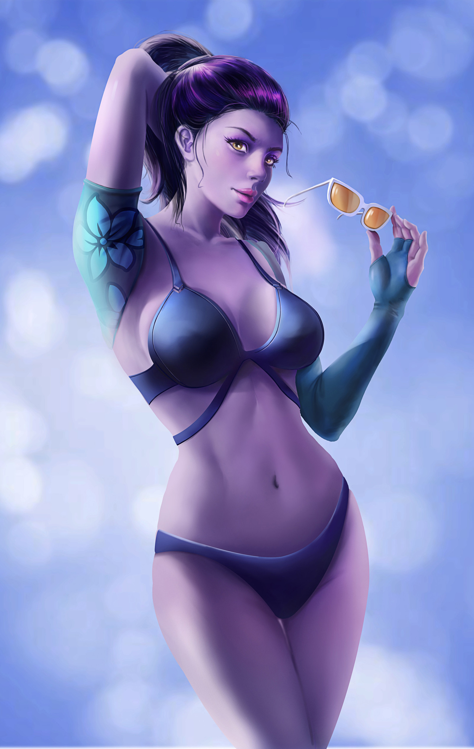 Summer is coming - Overwatch, Mercy, Art, Evas0l0, , Widowmaker, Longpost