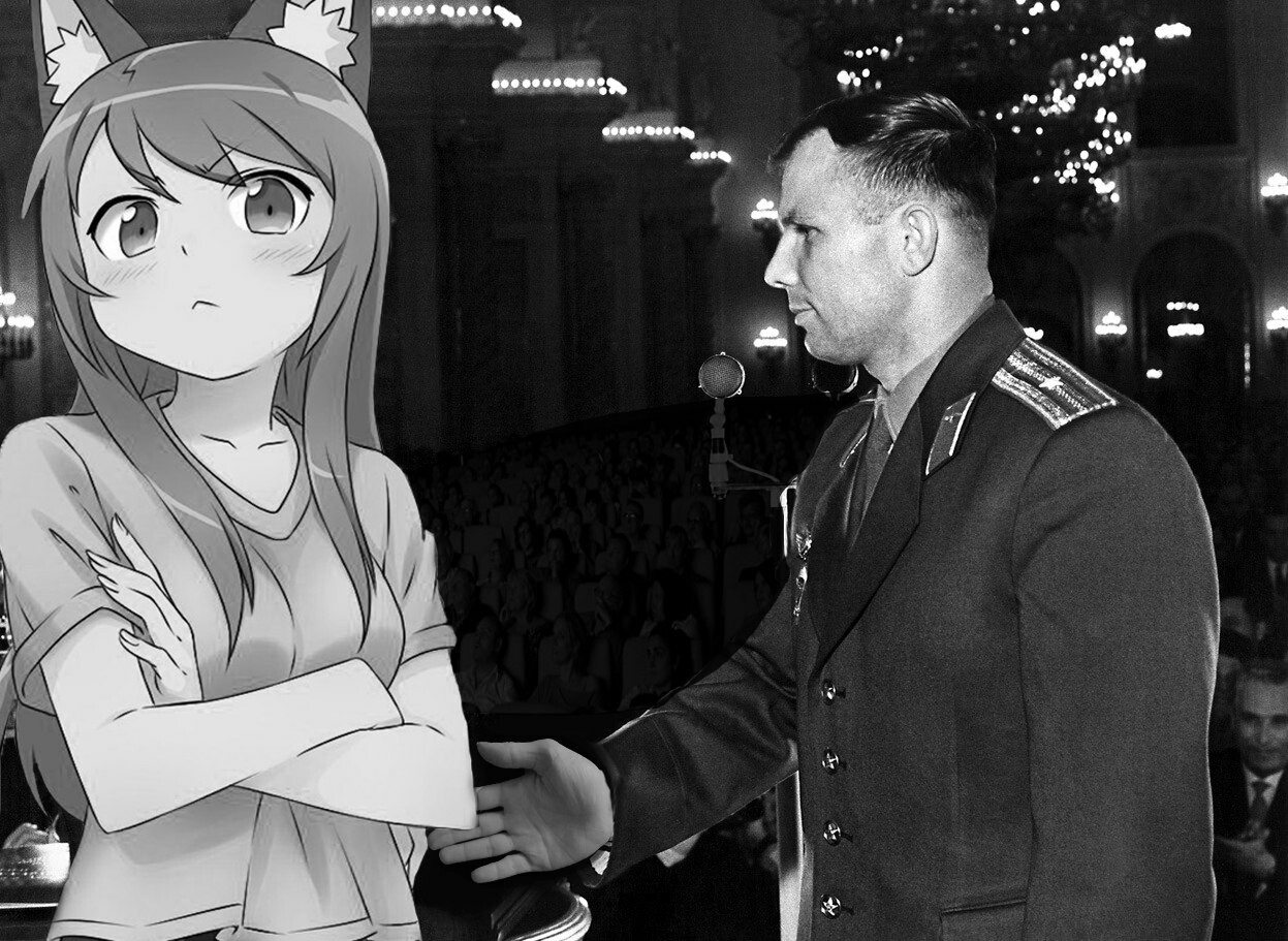 Friendship of nya clans - My, Yuri Gagarin, Anime, Story, Resentment