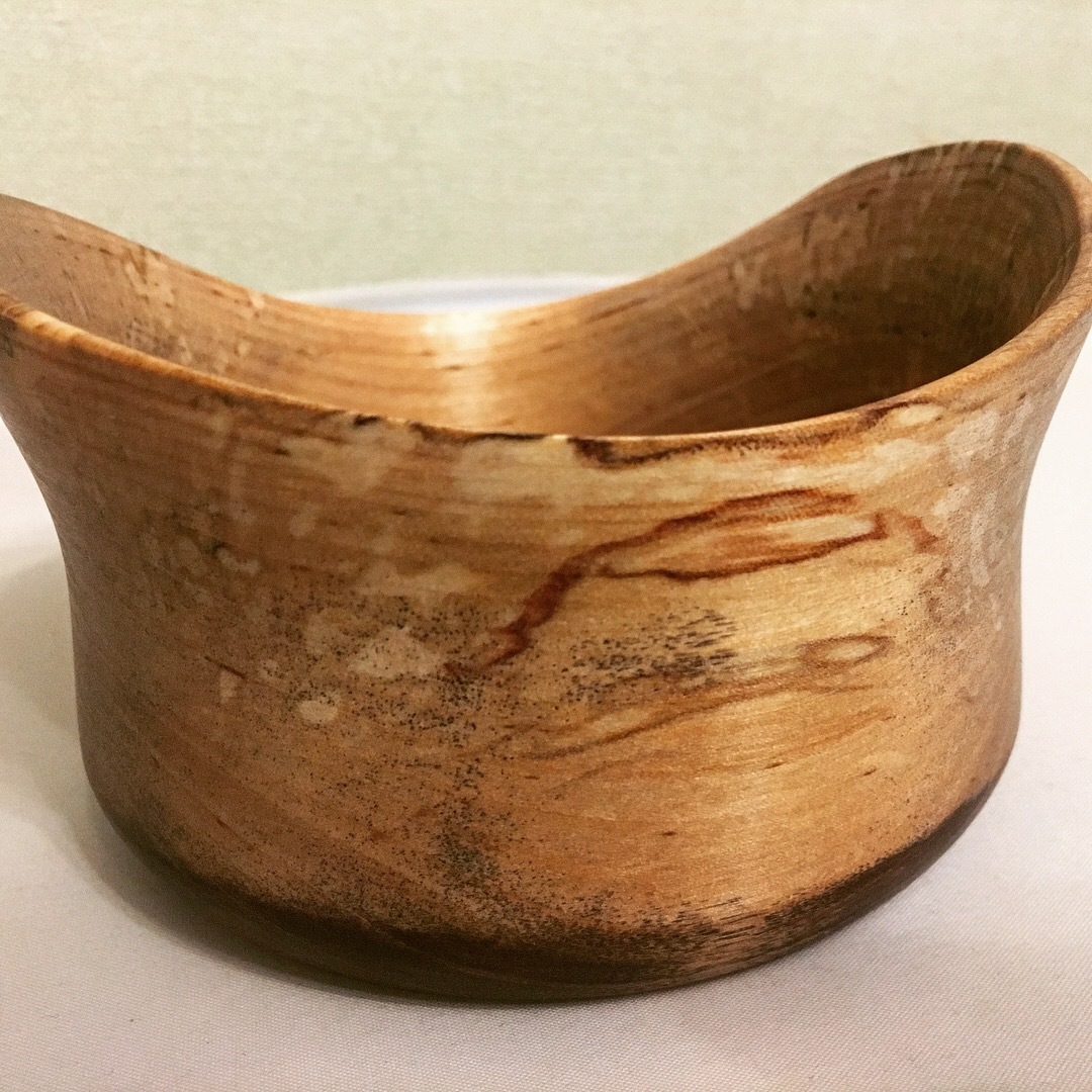 Treated maple candy bowl. - My, Maple, Turning machine, Candy Maker, Tree, Woodworking, Handmade, Longpost