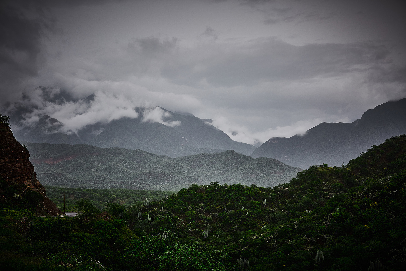 Mexican mountains and other clouds - My, Mexico, Relocation, Landscape, The photo, Панорама, Laziness, , Longpost