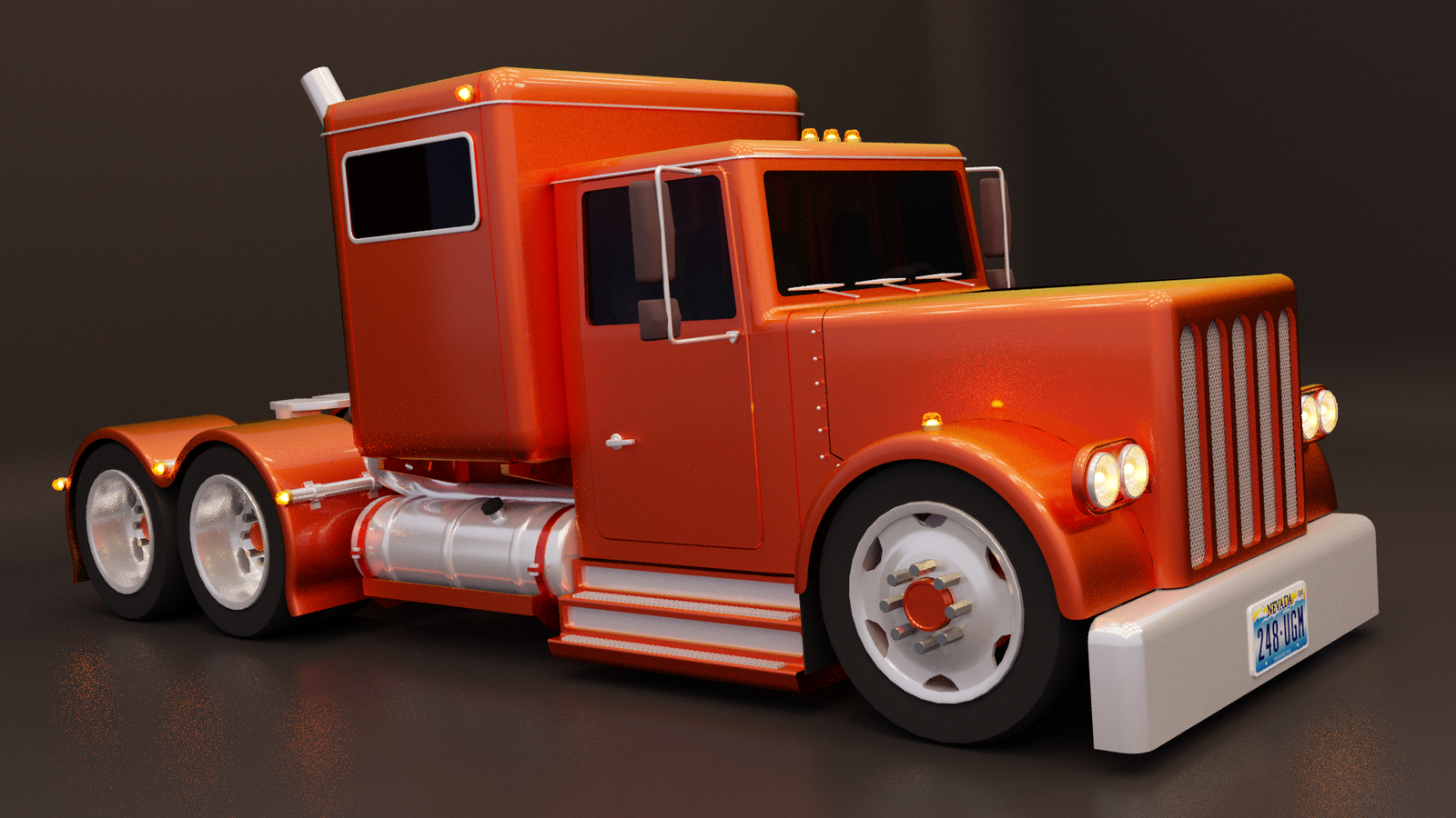 Tractor - My, Blender, 3D