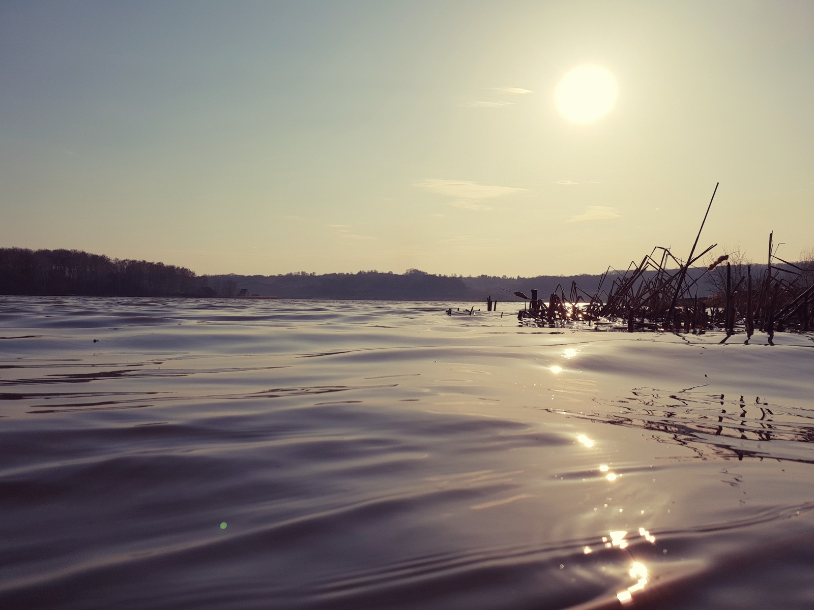 Spring at the reservoir. - My, Spring, Tula region, Sunset, Nature, Water, Longpost