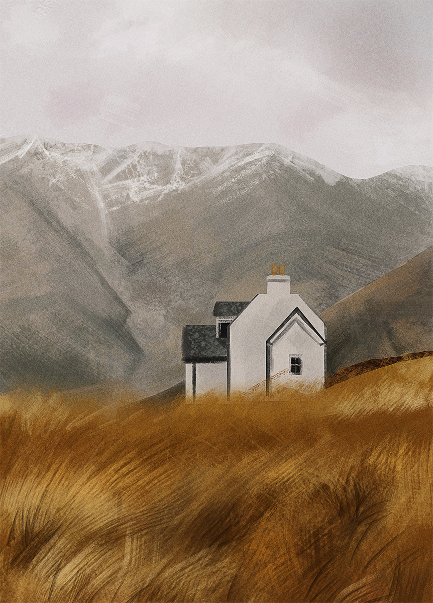 Landscapes - My, My, Landscape, Computer graphics, Drawing, Art, Longpost, Digital drawing, The mountains, Krita