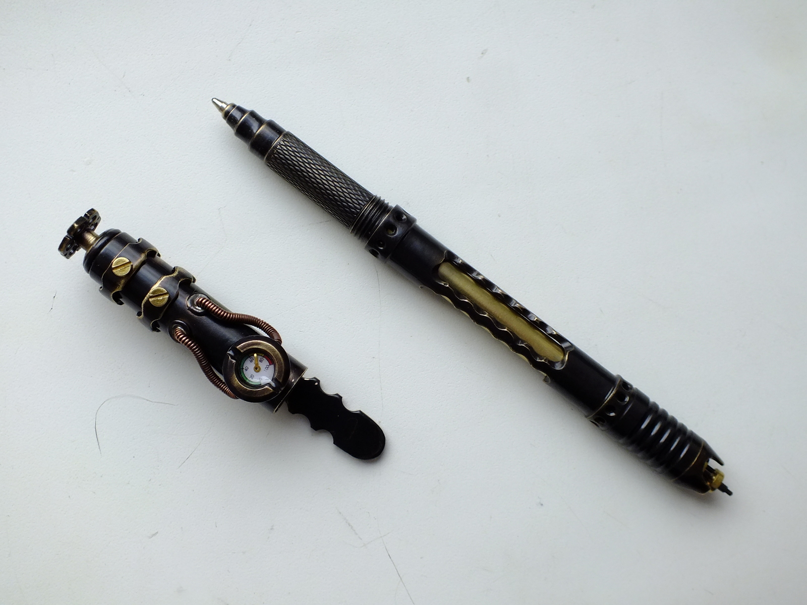 Steampunk themed pen Sting - My, Steampunk, Pen, , Needlework without process, With your own hands, Longpost