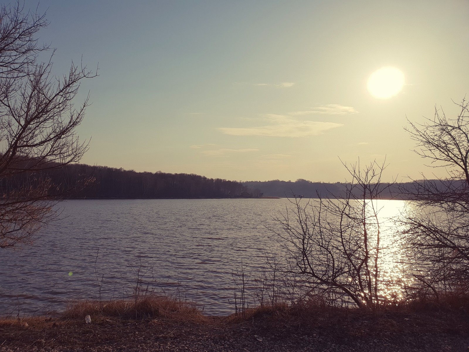 Spring at the reservoir. - My, Spring, Tula region, Sunset, Nature, Water, Longpost