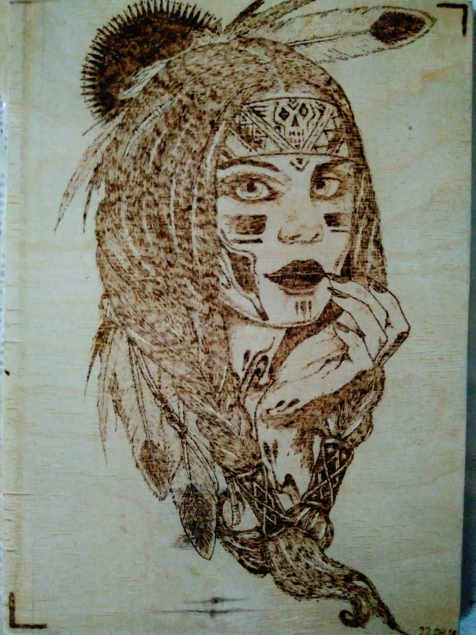 Woodburning - My, Pyrography, Burning out, Girls, Beautiful girl, Needlework without process, Longpost