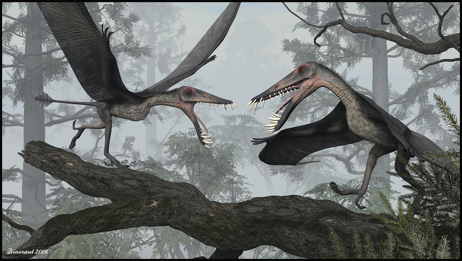 When you don't go to the dentist. - Pterosaurs, Paleontology, Skeleton, Scull, Teeth, Art