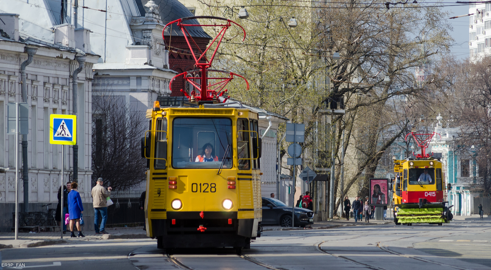 Tram parade in Moscow. - My, , Moscow, Mosgortrans, Museum, Moscow, Transport, Tram, Spring, Longpost