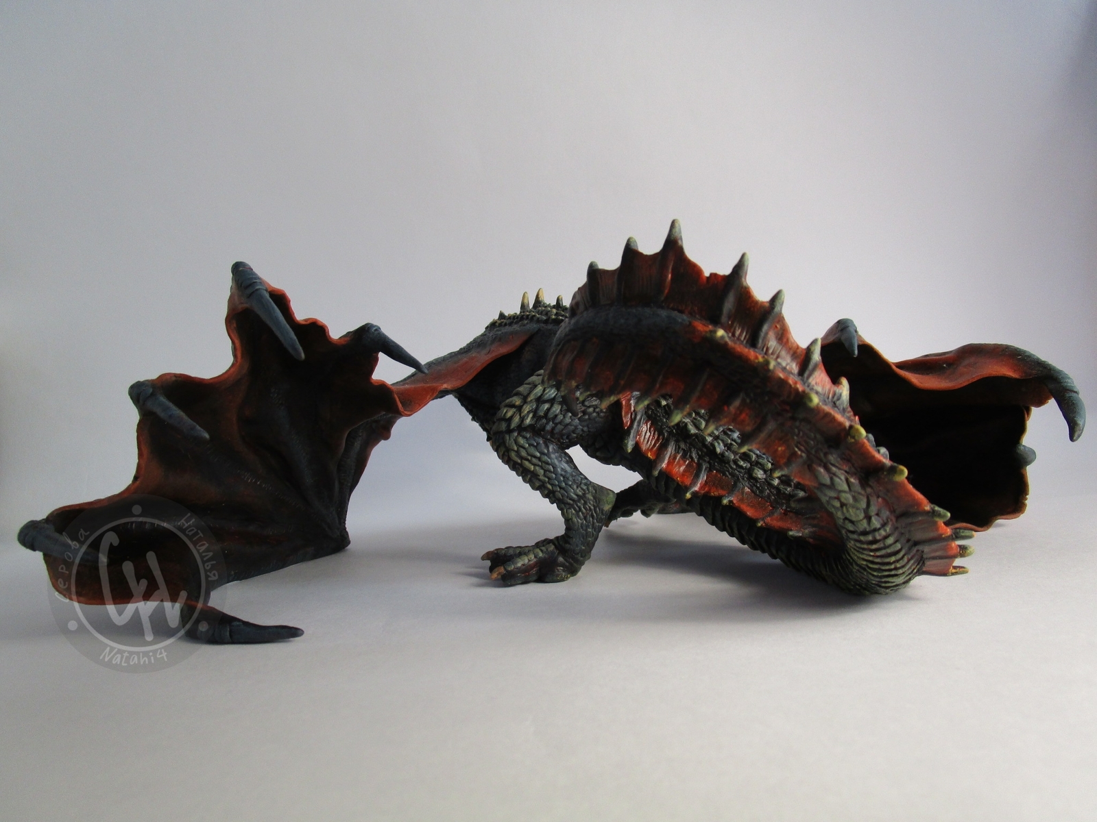 My Dragon Drogon, inspired by Game of Thrones. - My, Polymer clay, Game of Thrones, Drogon, Needlework without process, Sculpture, The Dragon, Longpost